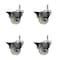 Service Caster 3'' Nylon Wheel Swivel 7/16'' Grip Ring Stem Caster Set with Brake, 4PK SCC-GR20S314-NYS-PLB-716138-4 - alternate 1